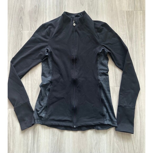 Beyond Yoga Mock‎ Neck Black/Gray Jacket size Small - Picture 1 of 4